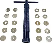 HEVERP Stainless Steel Clay Extruders Sugar Paste Extruder Cake Fondant Decorating Tool Set (Black)