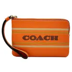 【COACH】經典字母LOGO手拿包/零錢包(復古橘)