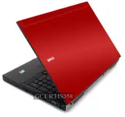 RED Vinyl Lid Skin Cover Decal fits Dell Precision M6400 M6500 Laptop