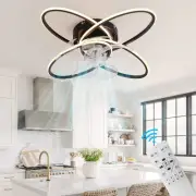 Black Ceiling Fan with Lights Remote Control - 6 Speed 3 Color Dimmable Ceili...