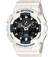 Casio G-Shock Analogue/Digital Mens White XL-Series Watch GA100B-7A GA-100B-7ADR