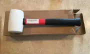Rubber Hammer, 16oz rubber mallet With fiberglass Handle White