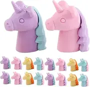 SHINEOFI Rainbow Erasers 36pcs Set Pencil Top Erasers for Students Classroom Rewards Mini