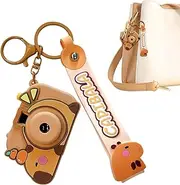 [Vibhgtf] Projection , Capybara Camera, Key Ring Toy - Key Ring, Car , Pocket Pendant, Silicone, Unique Color Personalization, Men and Women, Colour: Orange, Siehe Beschreibung