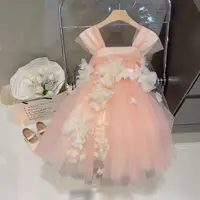 在飛比找蝦皮購物優惠-女童吊帶裙2022裝兒童公主洋裝寶寶超仙花仙子裙子4.11