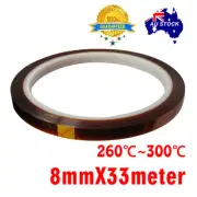 8mm 33m Heat Resistant High Temperature adhesive Polyimide Kapton Tape for work