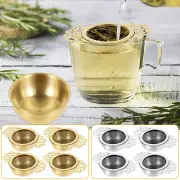 4 Pcs Tea Strainers with Drip Bowls Tea Infusers Fine Mesh Tea Filter Set]