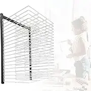 Metal Steel Art Drying Rack for Paintings,Wall-Mounted Artwork Storage Display Rack W/20 Shelves for Classrooms, Art Studio and Home Use