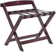 Guest Room Luggage Rack, Folding Suitcase Stand Suitcase Stand Travel Bag Foldable Solid Wood Easy to Move Shoe Rack Nylon Bandage Hanging Rod Hotel (Color : A, Size : 60X50X65CM) (White 60X
