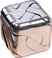Metal Jigsaw Puzzles 3D-Toys for Adults: Brain Teaser Box Puzzle Cool Gadgets Cube Toy for Kids Teens Children, ADHD Tools Stress Relief Christmas Office Home Square