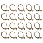 20Pcs LeverBack Earring Hooks French Ear Wire Earring Hook, Bronze