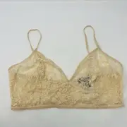 INC International Concepts Womens XL Lace Bralette Lingerie in Almond Latte 1856