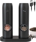 2PCS Electric Salt And Pepper Grinder Set, Rechargeable Salt & Pepper Mill NEW