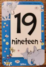 Dr. Seuss Counting Number 19 Nineteen Card Junk Smash Journal Scrapbook Crafts