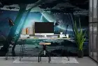 3D Spaceship Astronaut Wallpaper Wall Mural Removable Self-adhesive Sticker 727