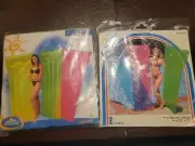 1999, 2001 INTEX Inflatable Air Mat X 2 Wet Set NIB Pool Float. Vintage. D
