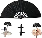 Boots On The Ground Hand Fan, Clack Fans for Line Dancing, Large Holographic Folding, Foldable Craft Holding Laser Colors Hand Fan with Fan Bag (#E)