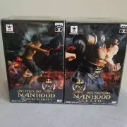 One Piece Monkey D Luffy Zetto DXF Manhood Figure Doll 2 Set Banpresto Japan