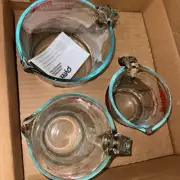 PYREX 1118990 3-Piece Glass Measuring Cup Set - Clear
