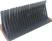 12 Pack L8" x H 6" Black Heavy Duty Shelf Brackets with Screws Metal Shelf Br...