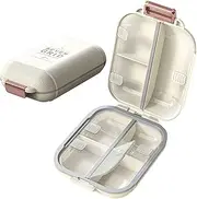 7 Grids Travel Pill Organizer Box Portable Medicine Case Pocket Daily Pharmacy Container Sealing Weekly Pill Organizer Medication Holder Dispenser For Fish Oil Supplement Storage