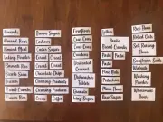 Custom Set Of 45 Vinyl Kitchen Pantry Decals/Labels/ Stickers *FREE POSTAGE*