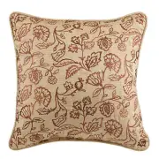 New Croscill Classics Tan Chenille Jacobean Fashion Decorative Pillow MSRP $67