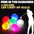 6-24PCS Golf Balls Glow In The Dark Night LED Light Up Luminous Night Golf Gift