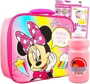 Disney Minnie Mouse Lunch Bag For Girls, Kids Set - Lunch Bundle with Minnie Rainbow Lunch Box, Stickers, & More | Girls Lunch Bag