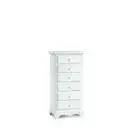 Chest of Drawers 6 Drawers White Wood Matt Art Povera Classic Space-Saving