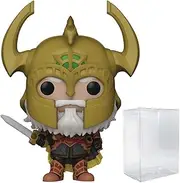 POP The Lord of The Rings: The War of The Rohirrim - Helm Hammerhand Funko Vinyl Figure (Bundled with Compatible Box Protector Case), Multicolor, 3.75 inches