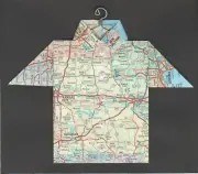 Origami Map Shirt Missouri, Kansas City, St. Louis, Jefferson City, Springfield