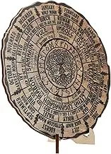 OHPHCALL Advent Calendar Wooden Witch Tree Ring Elegant Decorative Calendar Ornament