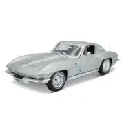 Maisto 1:18 Scale 1965 Chevrolet Corvette Coupe Silver Diecast Model