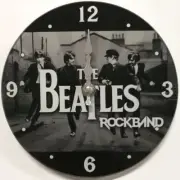 30 CM BEATLES GLASS WALL CLOCK COLLECTABLE MAN CAVE GARAGE SHED HOME DECOR