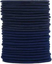 12 PCS Hair Bands, 3mm Elastic Hair Ties Ponytail Holders, Bulk Hair Ties No Metal Gentle Elastics for Women Men Girls Kids (Navy)