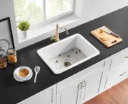 677*470*254mm Camden Gloss White Fireclay Insert/undermount Single Bowl Sink
