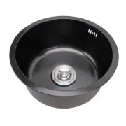 (15.7in)Undermount Small Kitchen Sink Professional Nano Black Stainless Steel US
