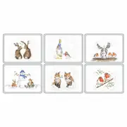 Wrendale Designs by Pimpernel Christmas Placemats - Set Of 6 Regular