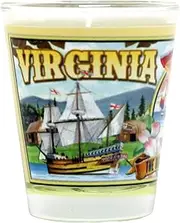 Virginia State Mural Shot Glass Glassware jks