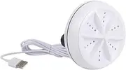 SEWACC 1Set USB Portable Mini Ultrasonic Washing Machine High Frequency Turbine Cleaner for Travel Lightweight and Compact Design for Deep Cleaning Laundry and Clothes White