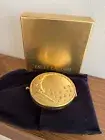Vintage Estee Lauder Golden Scorpio Lucidity Translucent Pressed Powder Compact