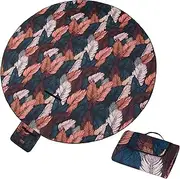 Waterproof Picnic Blanket Extra Large - 2m - Foldable Picnic Outdoor Blanket - Round Waterproof Outdoor Mat - Great for Baby, Concerts, Beach, Grass & Outside Family Fun - Compact & Foldable Rug