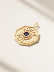 [Marlo Laz] Marlo Laz - Porte Bonheur Large 14-karat Gold, Sapphire And Diamond Pendant - One size One size Gold