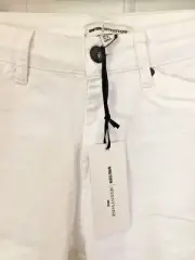 REISS Nineteen/Seventy-One White Stretch Denim Jeans Ankle Zip NEW W TAGS $145