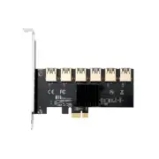 PCI-E to USB Adapter PCIe X1 to 6-Port USB 3.0 Riser Card Extender Board Mining