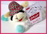NEW SUMMER WATERMELON PICNIC MULTIPET SOFT PLUSH 6.5" LAMB CHOP DOG TOY SQUEAKER