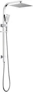 New Decaura 10'' Rain Shower Head System Square 3-Mode Handheld Dual Shower Rail Set 250mm Large Overhead Shower Brass Bathroom