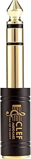 Clef Audio Labs TRS Headphone Stereo Adapter with 6.5mm Male to 3.5mm Female Audio Connections, Supports Amplifiers and Microphones, Optimal Signal Transfer