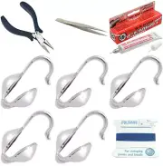 Bead Tip Kit - Pliers, Tweezers, Cement, 5 Bead Tips & Blue Bead Cord #8